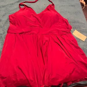 Beautiful wine colored Bloomchic swimsuit size 28W